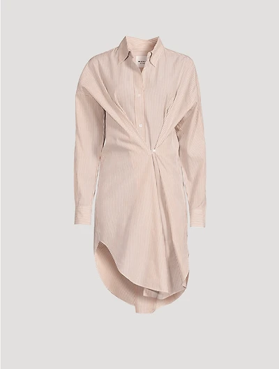Seen Convertible Poplin Shirt Dress