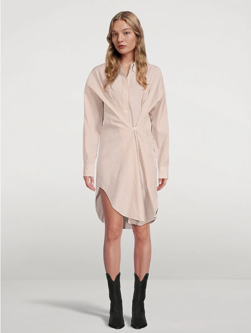 Seen Convertible Poplin Shirt Dress
