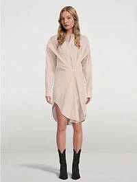 Seen Convertible Poplin Shirt Dress