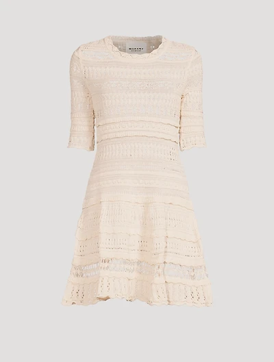 Fauve Crochet Mini Dress