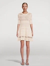 Fauve Crochet Mini Dress
