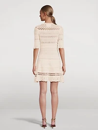 Fauve Crochet Mini Dress