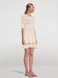 Fauve Crochet Mini Dress