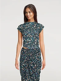 Juvia Printed Open-Back T-Shirt