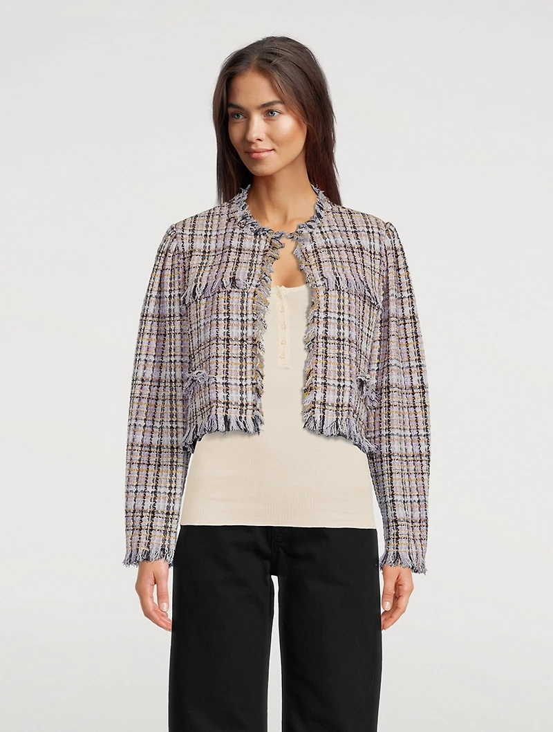 Nameo Bouclé Fringe Jacket