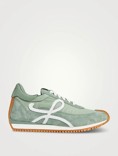 Flow Runner Nylon And Suede Sneakers