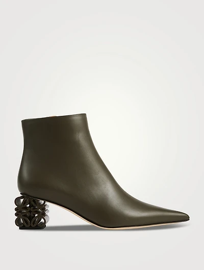 Anagram-Heel Leather Ankle Boots
