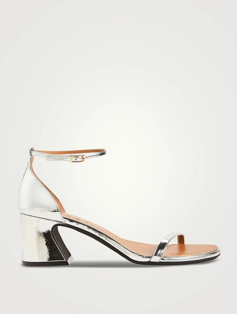 Mirrored Leather Sandals