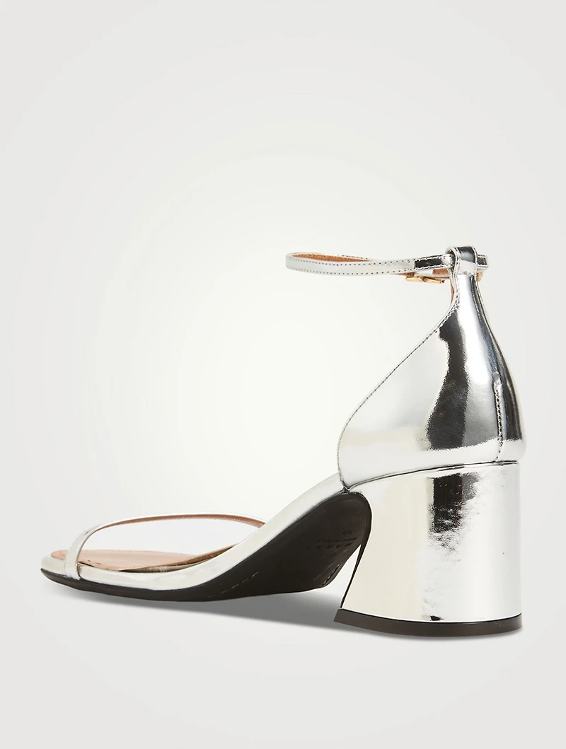 Mirrored Leather Sandals