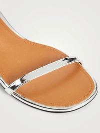 Mirrored Leather Sandals