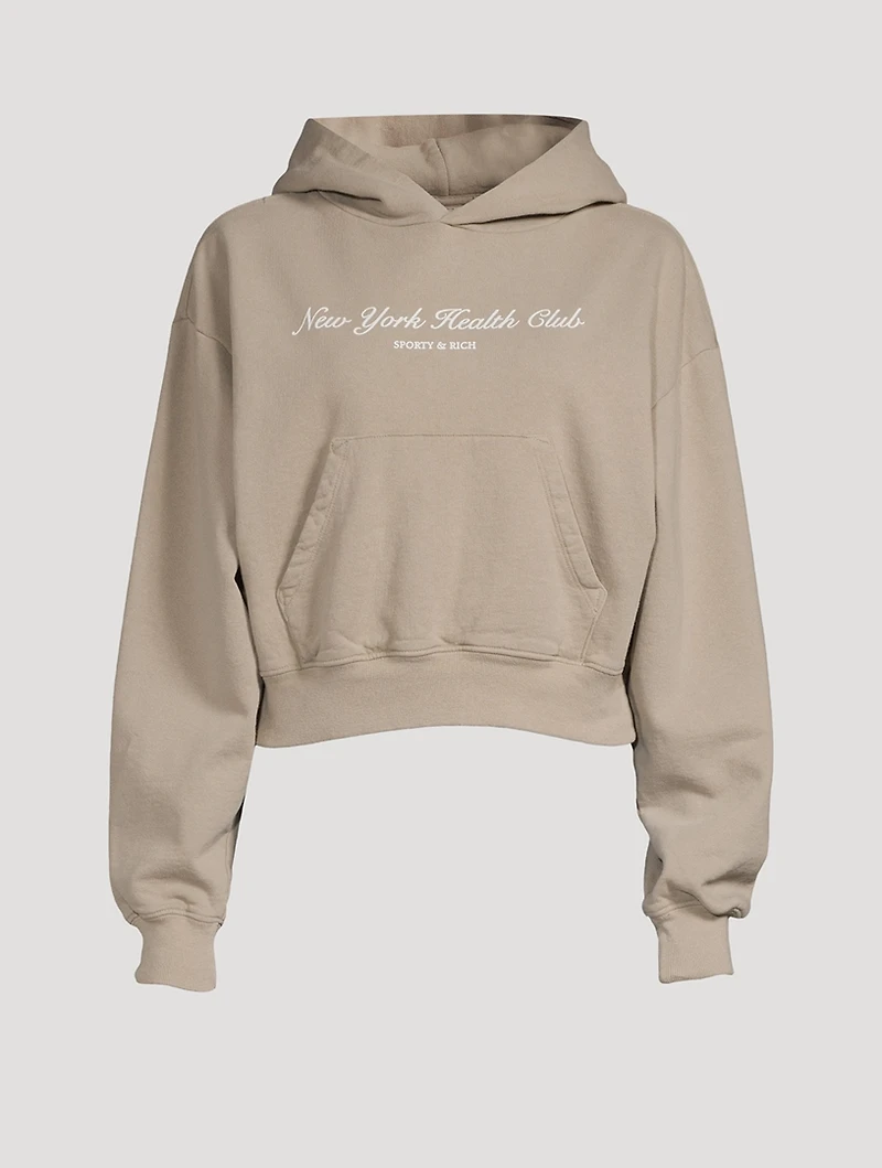 NY Health Club Cropped Hoodie