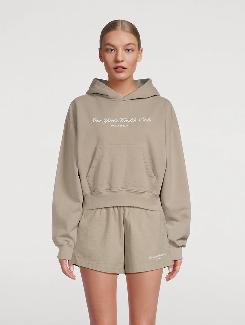 NY Health Club Cropped Hoodie