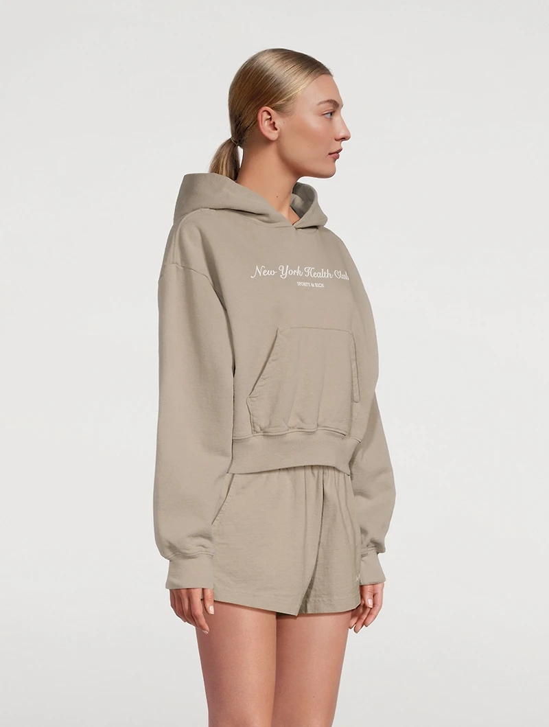 NY Health Club Cropped Hoodie