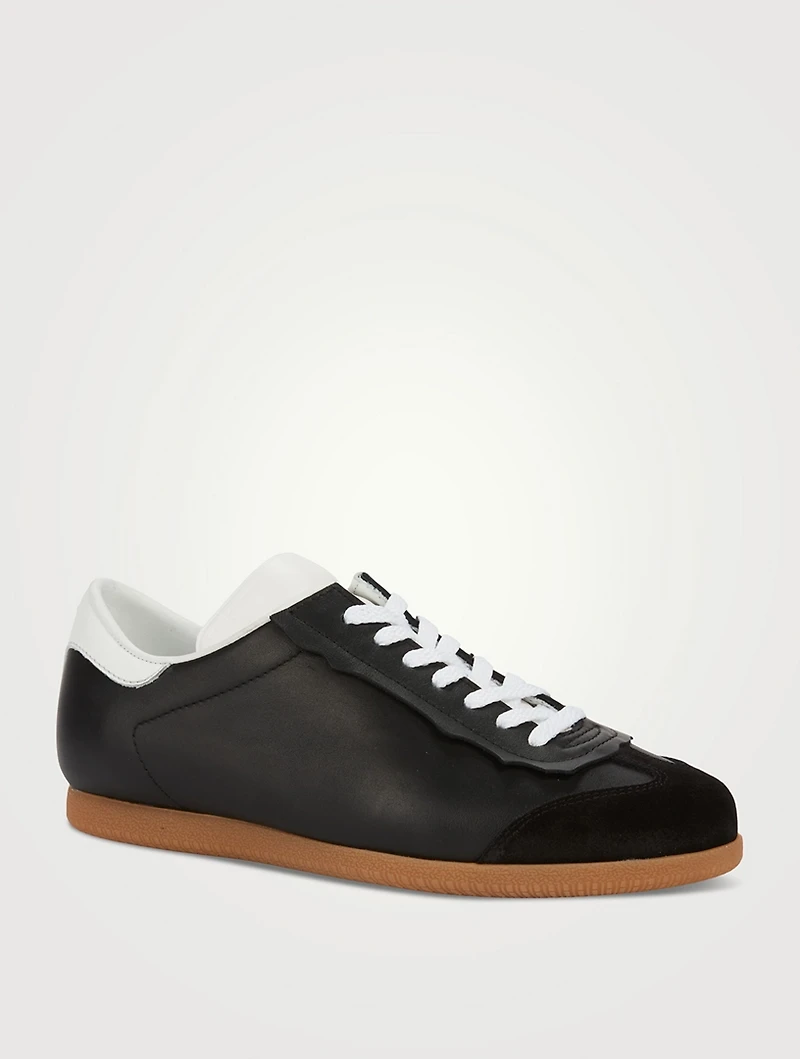 Leather And Suede Sneakers