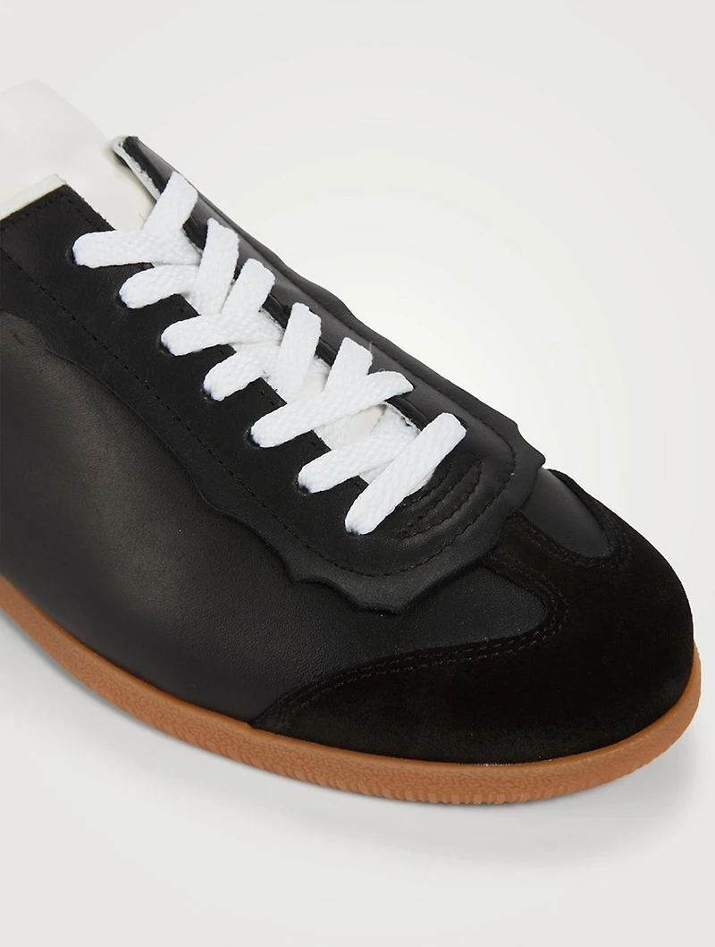 Leather And Suede Sneakers