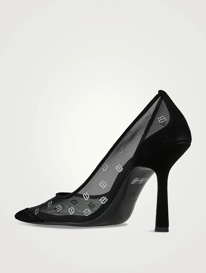 Delphine Embellished Mesh Pumps
