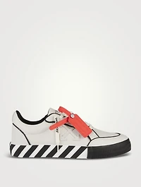 Low Vulcanized Outlined Leather Sneakers