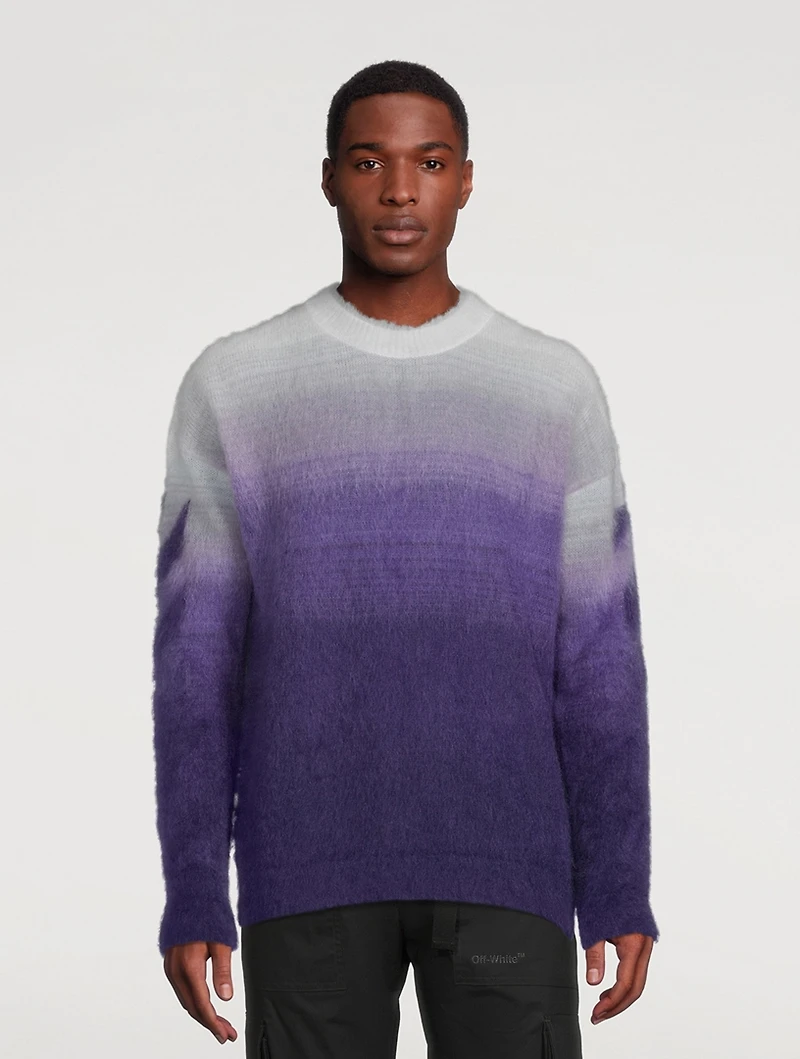 Diag Arrow Mohair And Wool Brushed Knit Sweater