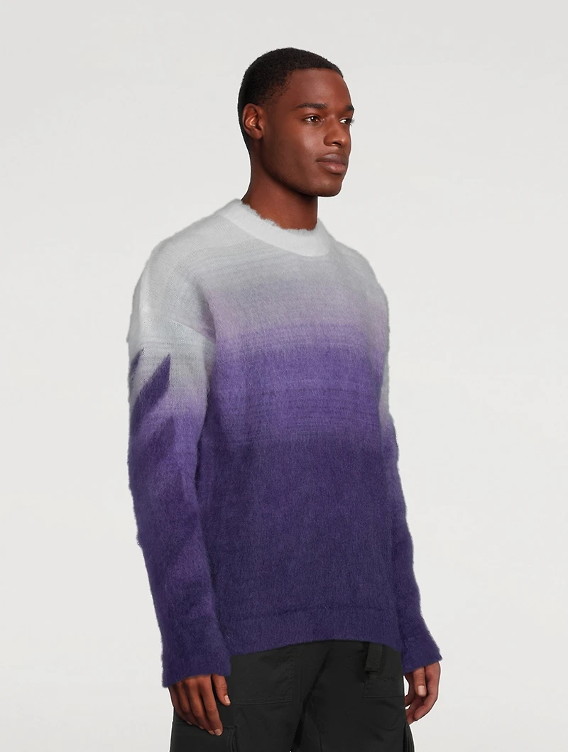 Diag Arrow Mohair And Wool Brushed Knit Sweater