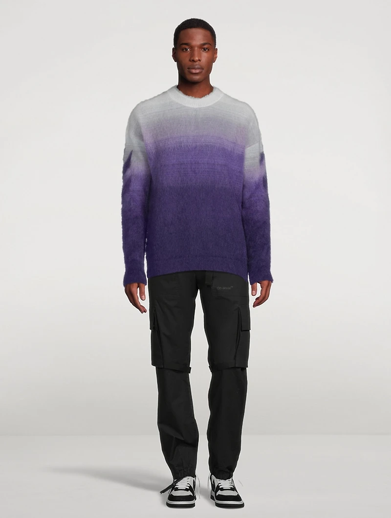 Diag Arrow Mohair And Wool Brushed Knit Sweater
