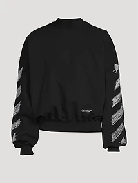 Scribble Diag Crewneck Boxy Sweatshirt