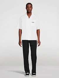 Wool-Blend Straight-Leg Pants