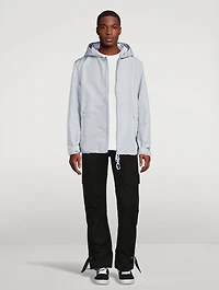 Quote Windbreaker Jacket With Hood
