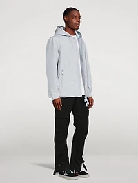 Quote Windbreaker Jacket With Hood