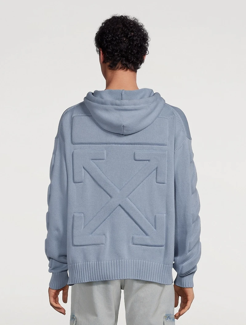 3D Diag Knit Hoodie
