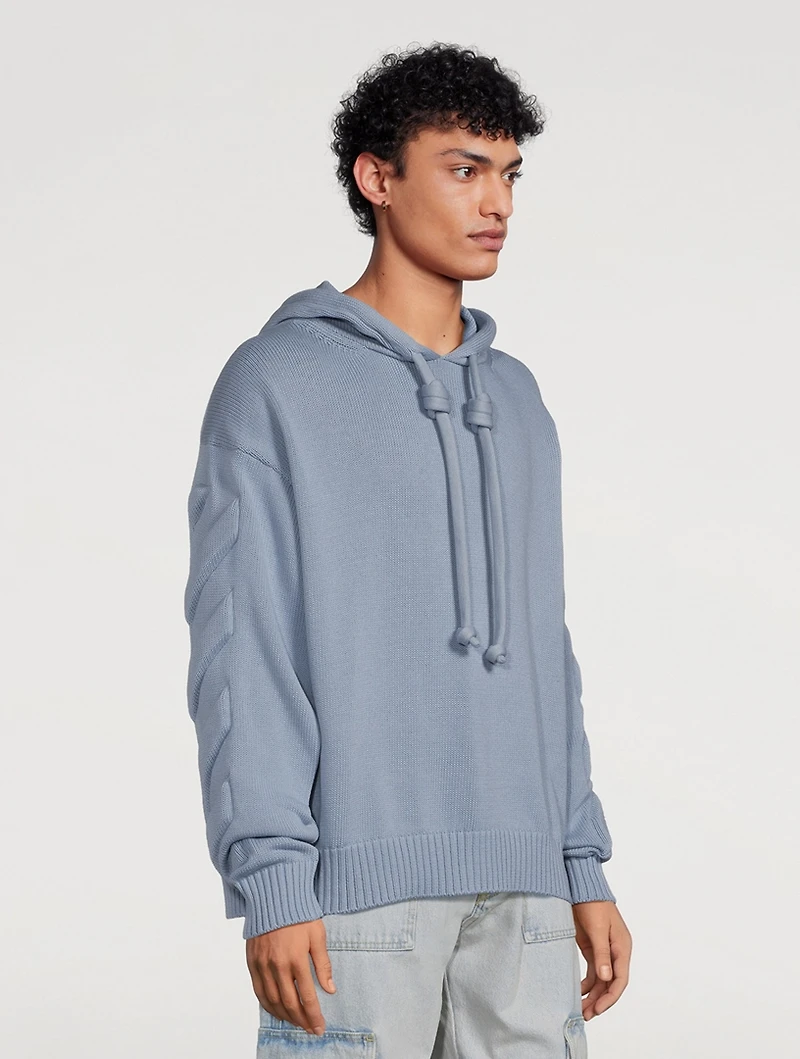 3D Diag Knit Hoodie