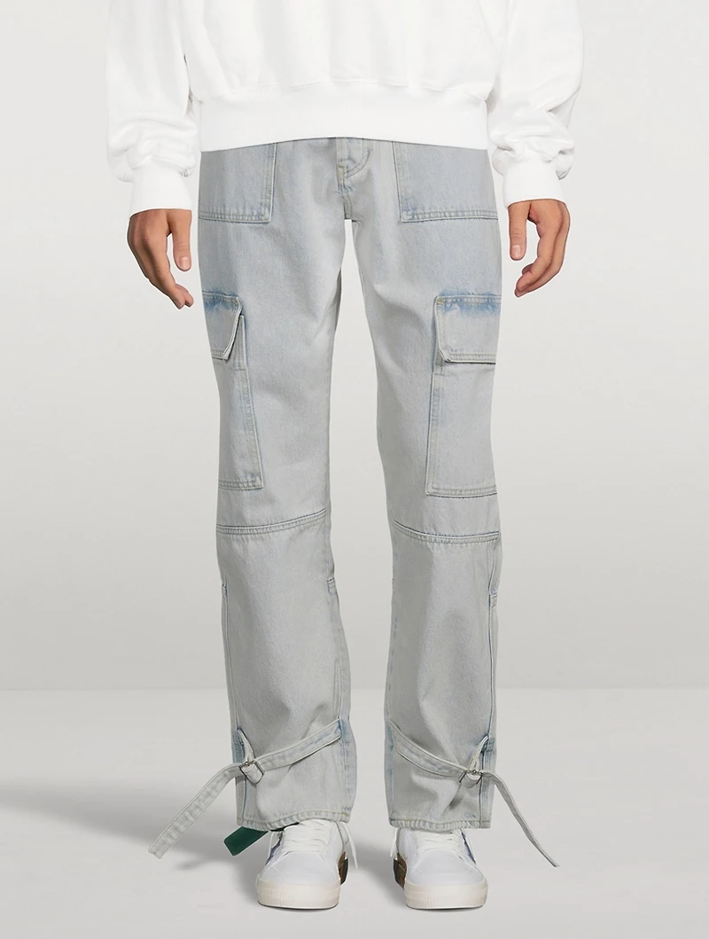 Denim Utility Cargo Pants