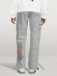 Denim Utility Cargo Pants