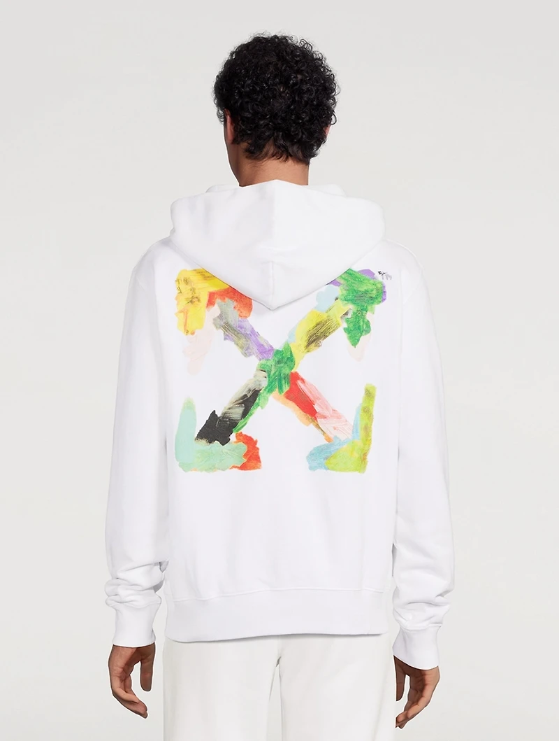 Brush Arrow Slim-Fit Hoodie