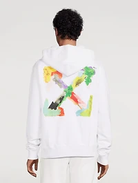 Brush Arrow Slim-Fit Hoodie