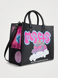 Faux Leather Large Tote Bag