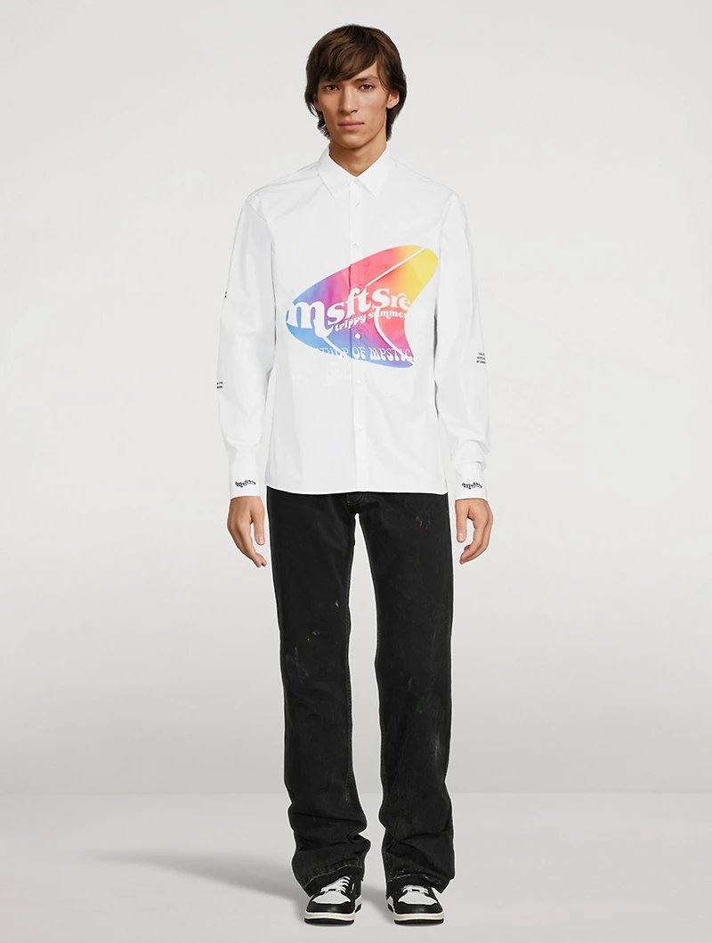Warped Cotton Graphic Shirt