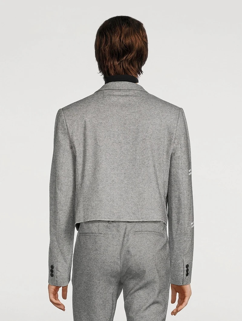 Wool-Blend Cropped Jacket