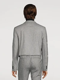 Wool-Blend Cropped Jacket