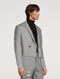 Wool-Blend Cropped Jacket