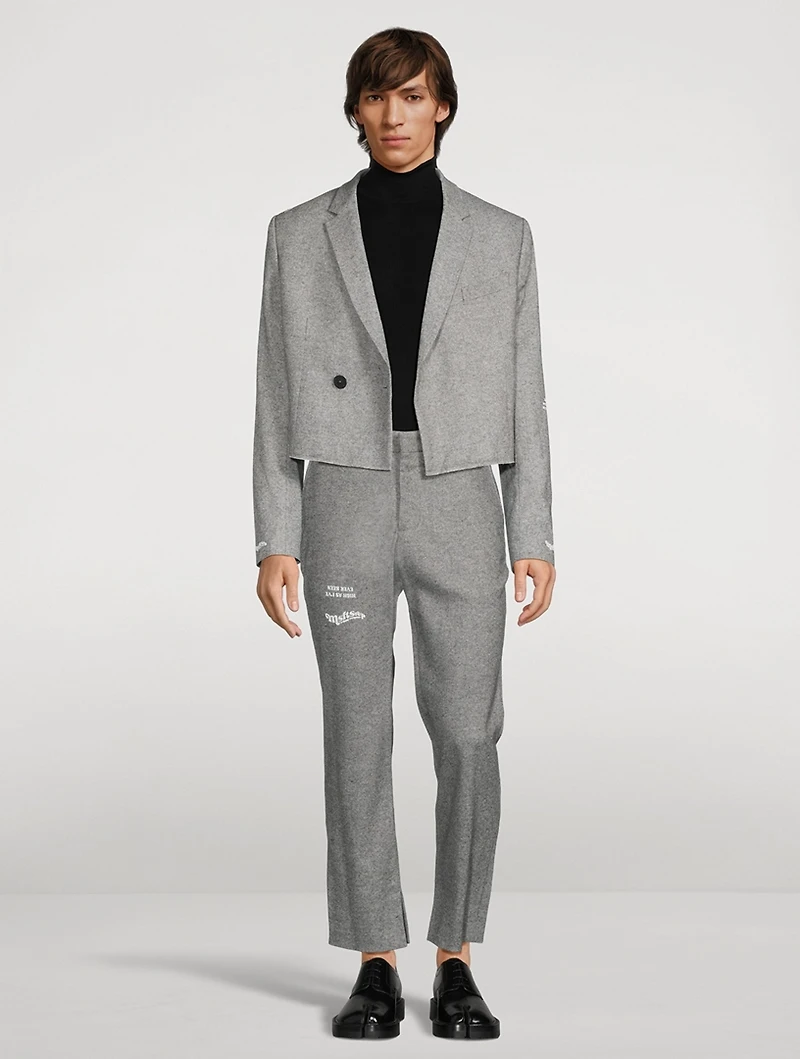 Wool-Blend Cropped Jacket
