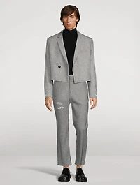 Wool-Blend Cropped Jacket