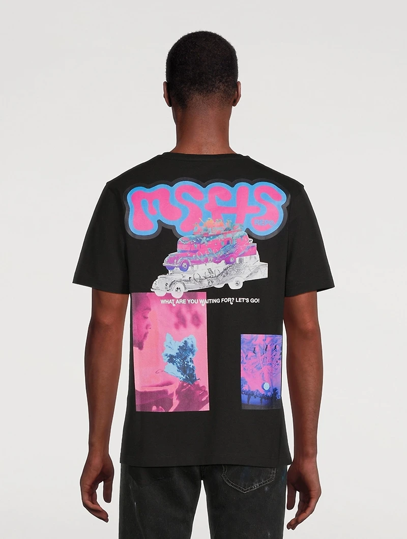 Trippy Summer Cotton Graphic T-Shirt