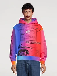 Rainbow Cotton Printed Hoodie