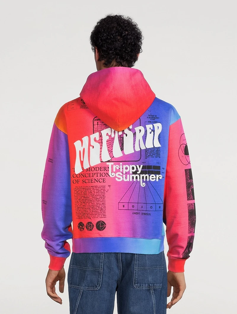 Rainbow Cotton Printed Hoodie