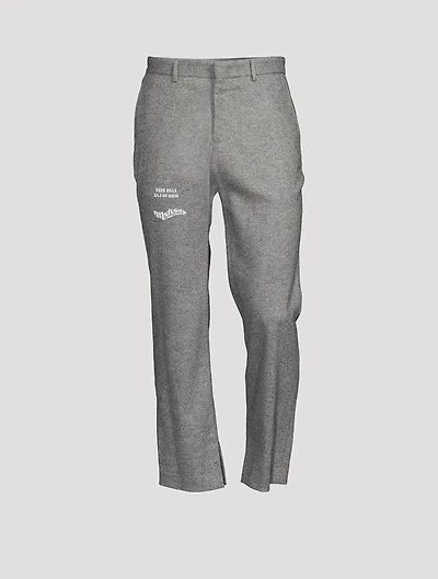 Wool-Blend Straight-Leg Pants