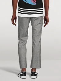 Wool-Blend Straight-Leg Pants