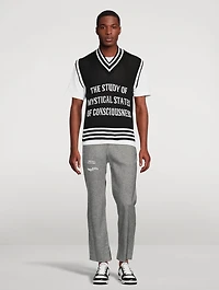 Wool-Blend Straight-Leg Pants