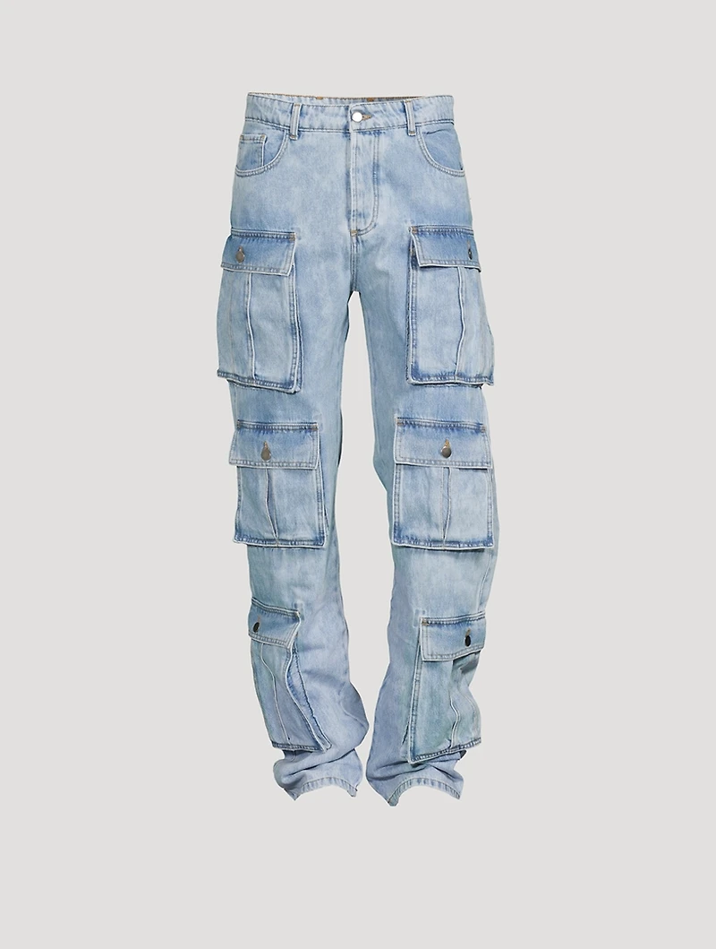 Straight-Leg Cargo Jeans