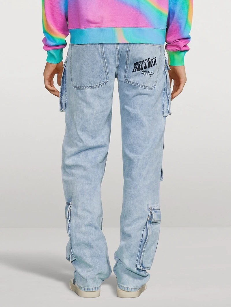 Straight-Leg Cargo Jeans
