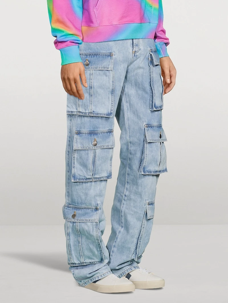 Straight-Leg Cargo Jeans